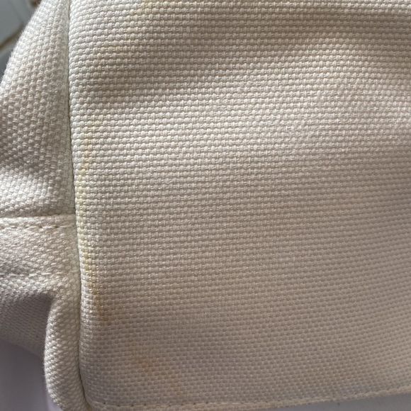 Lilly Pulitzer White Spa Blue Canvas Island Tote Beach Bag - Picture 15 of 16